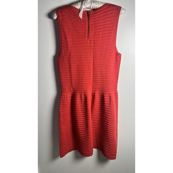 Madewell Abroad Medium Cotton & Wool Blend Sleeveless Red Fit & Flare Dress‎ - Picture 3 of 9